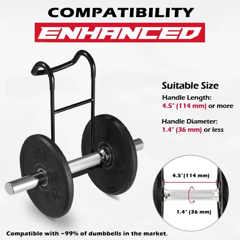 2-Pack Dumbbell Spotter Hooks, 250 Lbs Load Capacity Heavy Duty Dumbbell Hooks for Dumbbell Bench Press, Chest & Shoulder Workou
