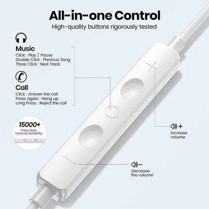 Earphones 3.5Mm In-Ear Wired Headphones Wired Control Sport Headset for Xiaomi Samsung Smartphone with Microphone