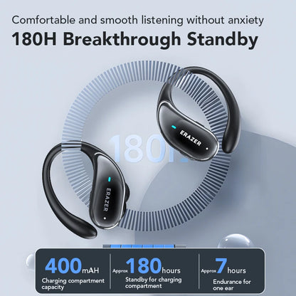 XT80 Bluetooth 5.3 Earphones True Wireless Headphones with Mic Button Control Noise Reduction Earhooks Waterproof Headset